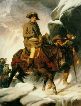 napolean crossing the alps 1850 histories Hippolyte Delaroche Oil Paintings